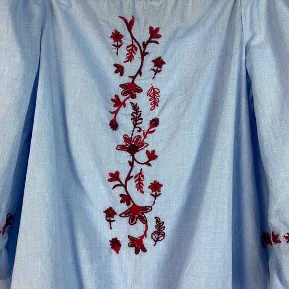BEACHLUNCHLOUNGE OFF SHOULDER EMBROIDERED BLOUSE SIZE XS - Picture 6 of 11